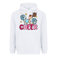 White cheer Heavyweight Hoodie - MaliasSmallBusiness