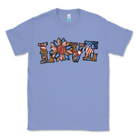 Colony Blue love american sunflower Classic Tee - BundleAndBundleShop