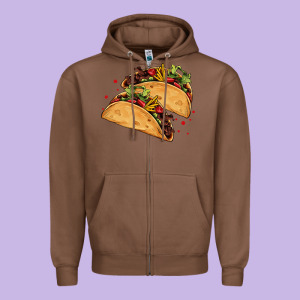 Mexican Taco's Zipper Hoodie Designed By Adodesignshop