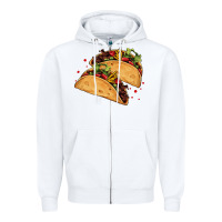 White mexican taco's Zipper Hoodie - AdoDesignShop