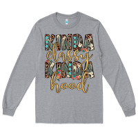 Heather Grey kinda classy kinda hood Long Sleeve Tee - JahusDesignShop