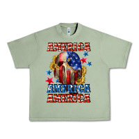 Oil Green America skeleton 4th of july Urban Heavy Tee - CowGirlArtShop