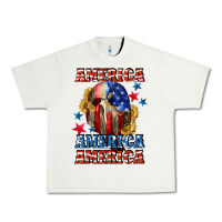 Pistachio America skeleton 4th of july Urban Heavy Tee - CowGirlArtShop