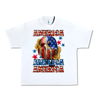 America Skeleton 4th Of July Urban Heavy Tee | Teevron