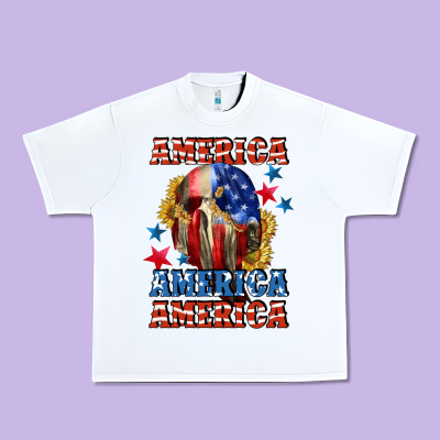 America Skeleton 4th Of July Urban Heavy Tee Designed By Cowgirlartshop