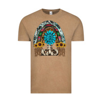 Vintage Coffee western rainbow  be kind Vintage Tee - RanaPortraitStore