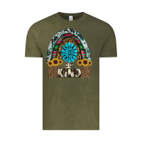 Vintage Olive western rainbow  be kind Vintage Tee - RanaPortraitStore