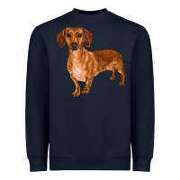 Navy dachshund Heavyweight Sweatshirt - RanaPortraitStore