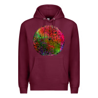 Burgundy halloween round Premium Hoodie - BundleAndBundleShop