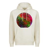 Oatmeal Heather halloween round Premium Hoodie - BundleAndBundleShop