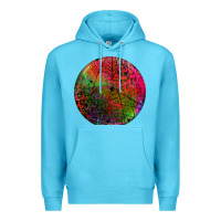Ocean Blue halloween round Premium Hoodie - BundleAndBundleShop