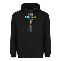 Black i can do all things through christ who strengthens Heavyweight Hoodie - MaliasSmallBusiness