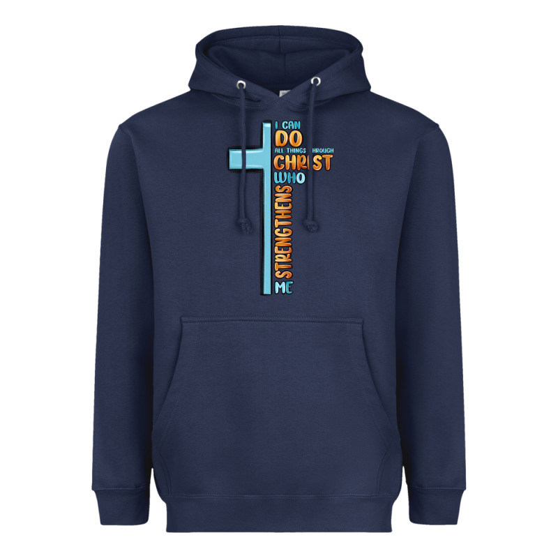 I Can Do All Things Through Christ Who Strengthens Heavyweight Hoodie by MaliasSmallBusiness | Teevron