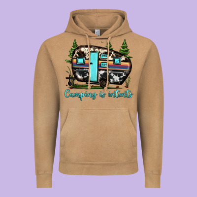 Camping Is Intents Vintage Hoodie Designed By Jahusdesignshop