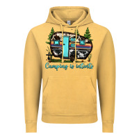 Vintage Mustard camping is intents Vintage Hoodie - JahusDesignShop