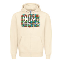 Sandshell autism awareness puzzle background Zipper Hoodie - Artiststas