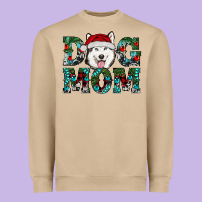 Christmas Dog Mom Husky Heavyweight Sweatshirt Designed By Ranaportraitstore