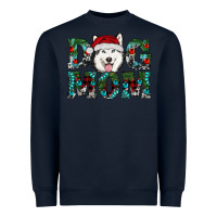 Navy christmas dog mom husky Heavyweight Sweatshirt - RanaPortraitStore
