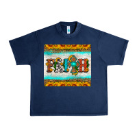 Navy faith cross and sunflower tumbler Urban Heavy Tee - HRA Design Shop