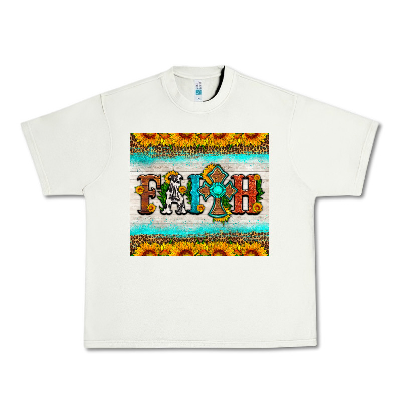 Faith Cross And Sunflower Tumbler Urban Heavy Tee by HRA Design Shop | Teevron