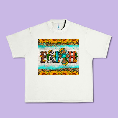 Faith Cross And Sunflower Tumbler Urban Heavy Tee Designed By Hra Design Shop