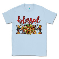 Dusty Blue Christmas blessed mom Classic Tee - JahusDesignShop