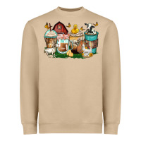 Mushroom farm animals coffee cups Heavyweight Sweatshirt - Zillion Design Studio