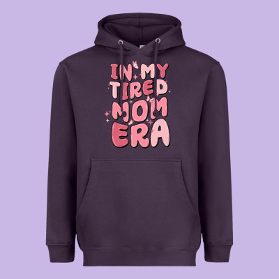 In My Tired Mom Era Heavyweight Hoodie Designed By Maliassmallbusiness