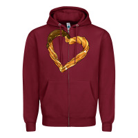 Burgundy churros Zipper Hoodie - AdoDesignShop
