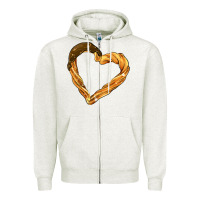 Oatmeal Heather churros Zipper Hoodie - AdoDesignShop