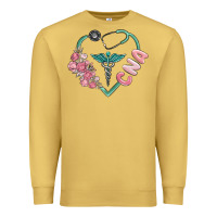 Antique Gold cna heart Premium Sweatshirt - MaliasSmallBusiness