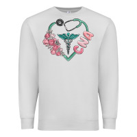 Dove Grey cna heart Premium Sweatshirt - MaliasSmallBusiness