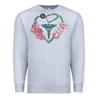 Heather Grey cna heart Premium Sweatshirt - MaliasSmallBusiness