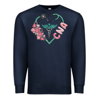 Navy cna heart Premium Sweatshirt - MaliasSmallBusiness
