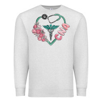 Oatmeal Heather cna heart Premium Sweatshirt - MaliasSmallBusiness