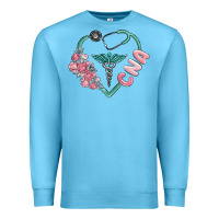 Ocean Blue cna heart Premium Sweatshirt - MaliasSmallBusiness