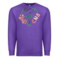 Purple cna heart Premium Sweatshirt - MaliasSmallBusiness
