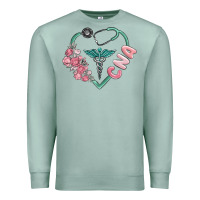 Seafoam cna heart Premium Sweatshirt - MaliasSmallBusiness