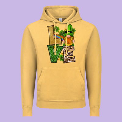 St Patricks Day Gnomes Shamrock Love Vintage Hoodie Designed By Ranaportraitstore