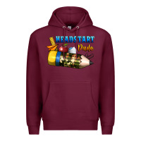 Burgundy headstart dude Premium Hoodie - BundleAndBundleShop