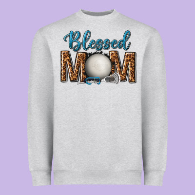 Western Blessed Mom With Lacrosse Heavyweight Sweatshirt Designed By Texasbilliewilder