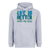 Heather Grey life is better with my boys Heavyweight Hoodie - MaliasSmallBusiness