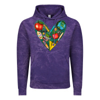 Cloud Purple teacher  heart Vintage Hoodie - texasbilliewilder