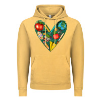 Vintage Mustard teacher  heart Vintage Hoodie - texasbilliewilder