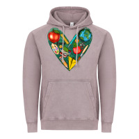 Vintage Zinc teacher  heart Vintage Hoodie - texasbilliewilder