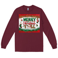 Burgundy merry christmas y'all tumbler Long Sleeve Tee - BundleAndBundleShop