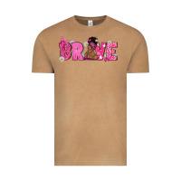 Vintage Camel Breast Cancer Brave with Afro Woman Vintage Tee - texasbilliewilder