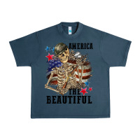 Midnight Navy America the beautiful 4th of july Urban Heavy Tee - CowGirlArtShop