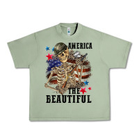 Oil Green America the beautiful 4th of july Urban Heavy Tee - CowGirlArtShop