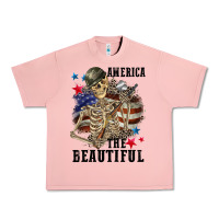 Salmon America the beautiful 4th of july Urban Heavy Tee - CowGirlArtShop